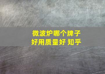 微波炉哪个牌子好用质量好 知乎